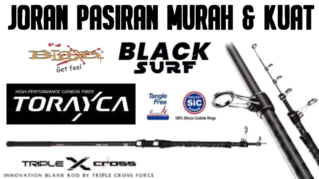 Joran Murah Tapi Kuat !! Joran Pasiran/Surfing Blood Black Surf