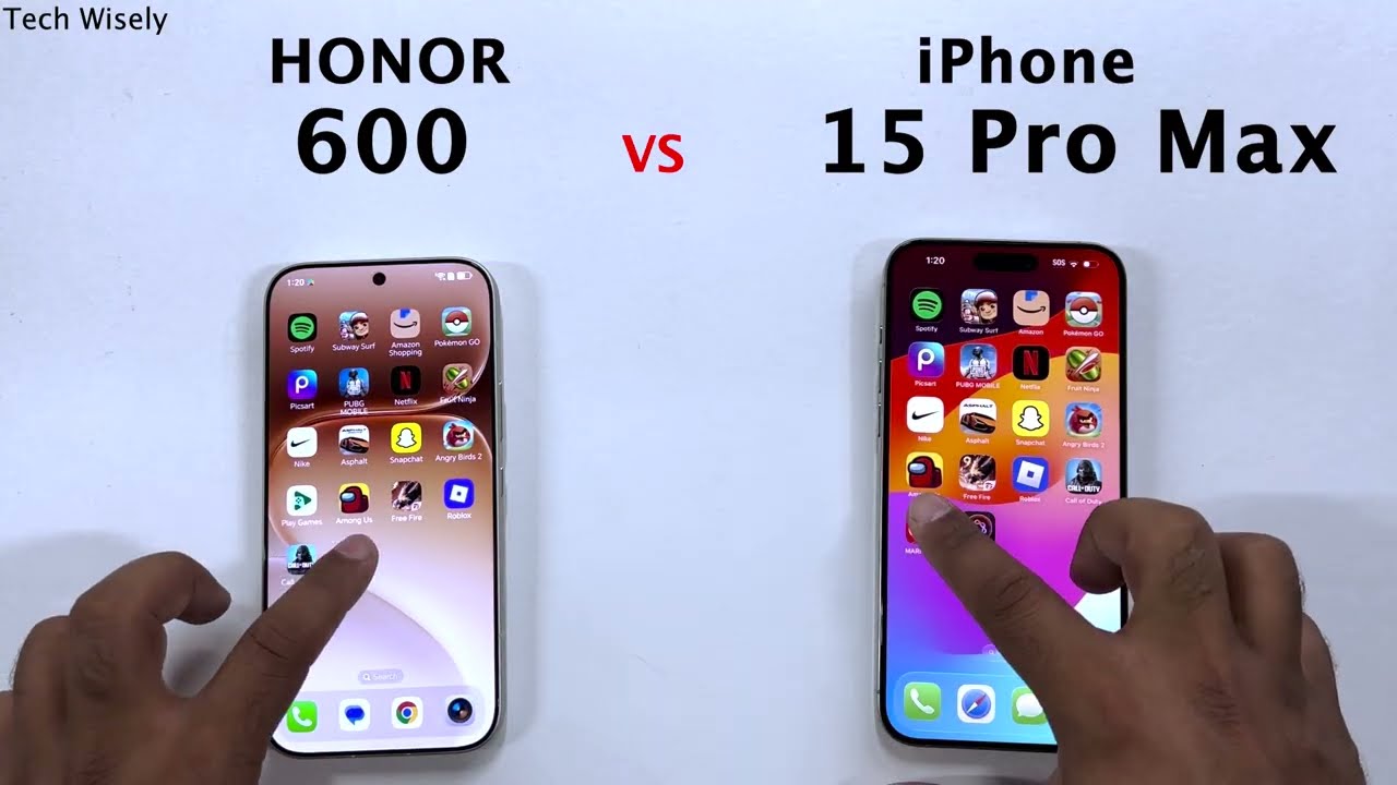 HONOR 600 vs iPhone 15 Pro Max - Speed Test