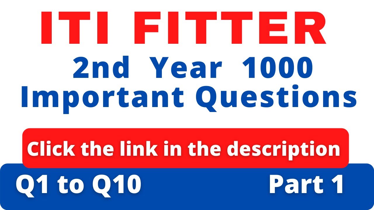 iti fitter 2nd year question | objective question | fitter mcq  | ncvt iti question | iti fitter