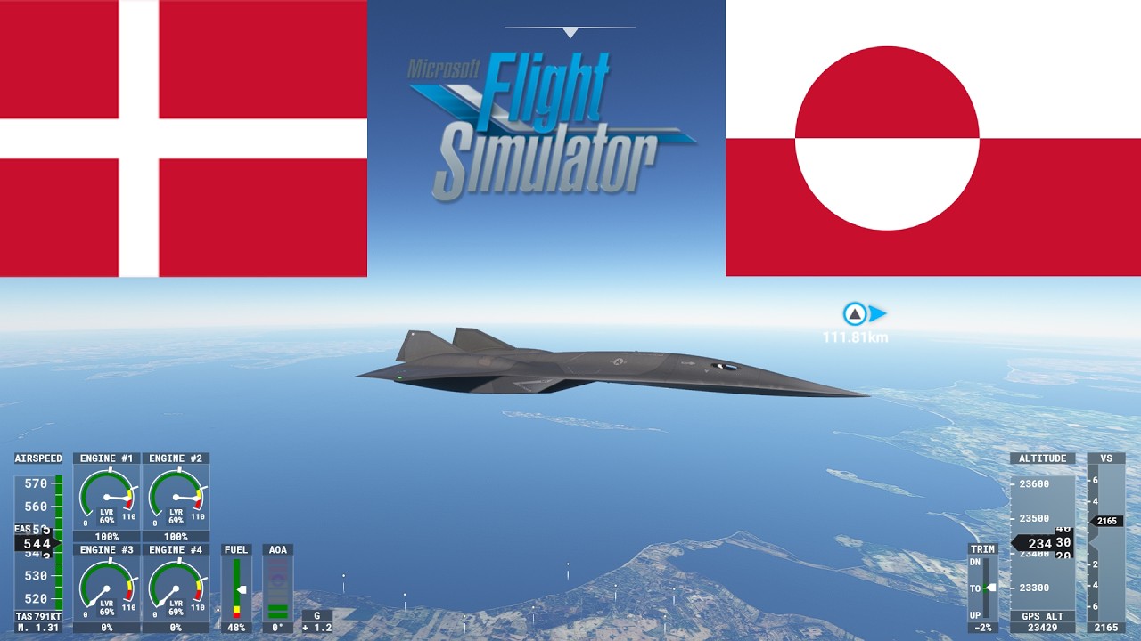 Microsoft Flight Simulator 2020 Flight From 🇬🇱 Nuuk 🇬🇱 To 🇩🇰 Copenhagen 🇩🇰