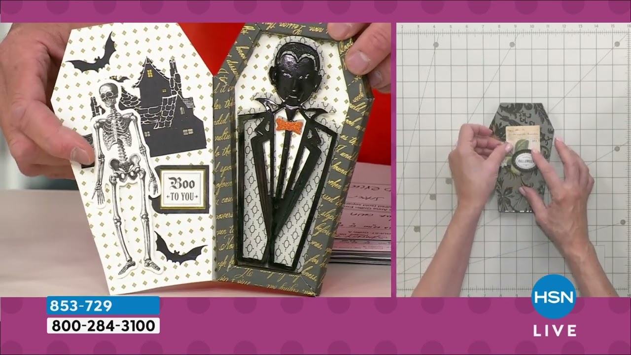 Anna Griffin Halloween Coffin Box Card Die Set