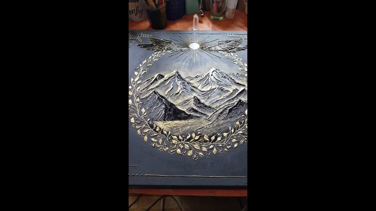Envol&eacute;e Alpine 2 &ndash; Peinture en Relief Onirique | Art Vibratoire et Visionnaire
