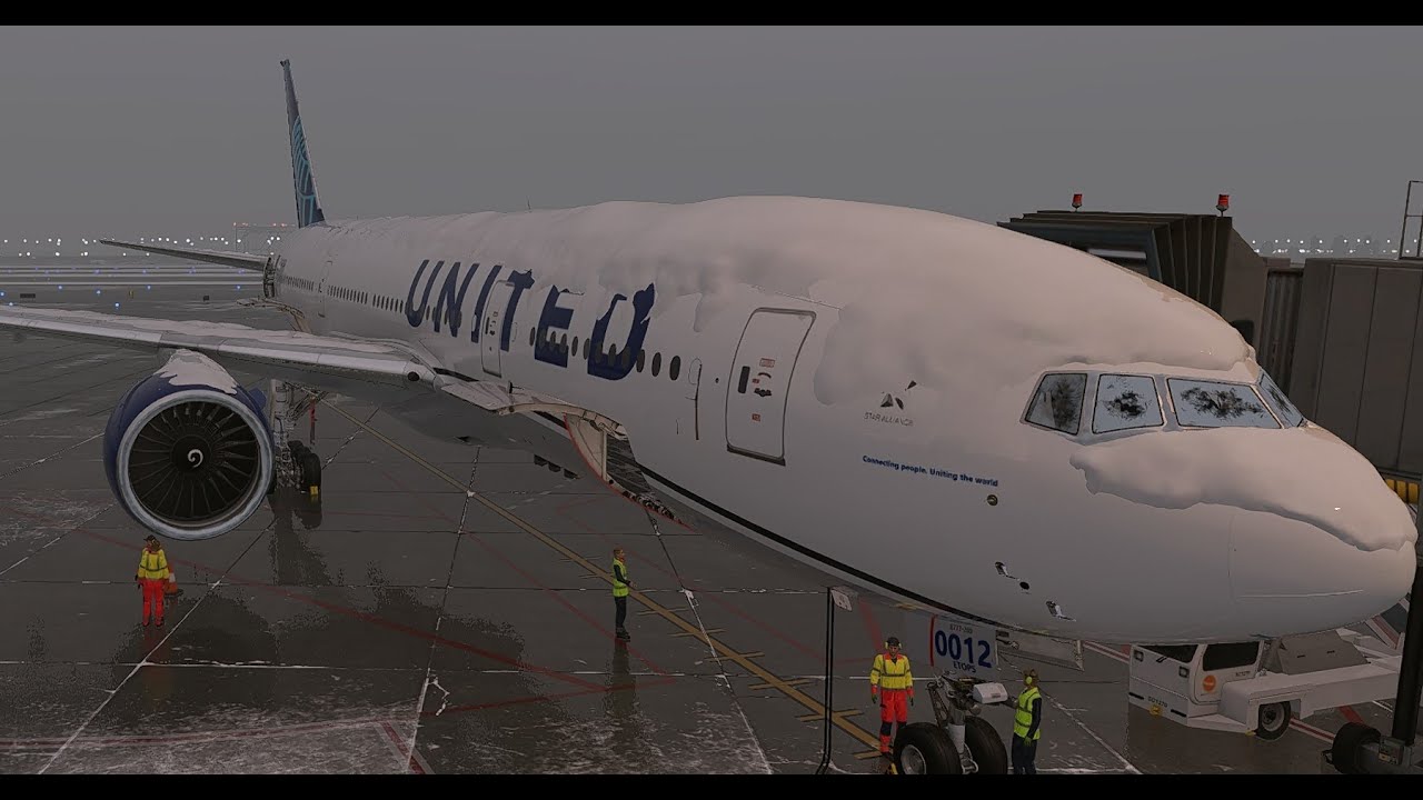 XP12.4.0 b4 FF B777-200ER United Snow & DICE Ops | KEWR - KORD