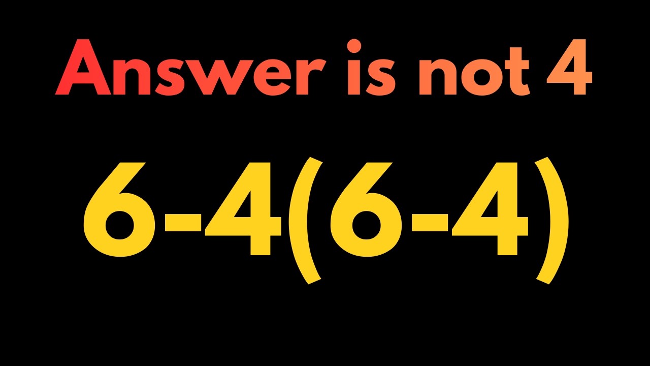 Most People Get This Order of Operations Wrong!