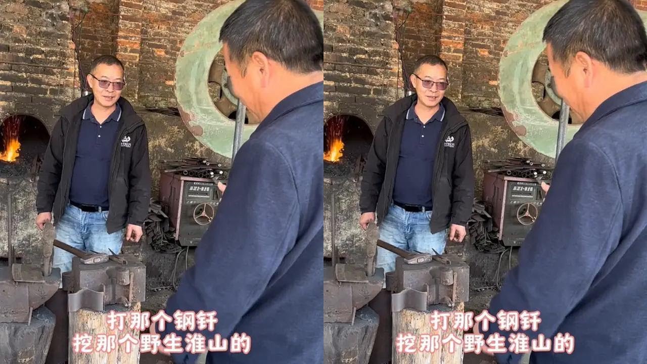 Today boss asked father to use small steel bit like Luoyang chisel