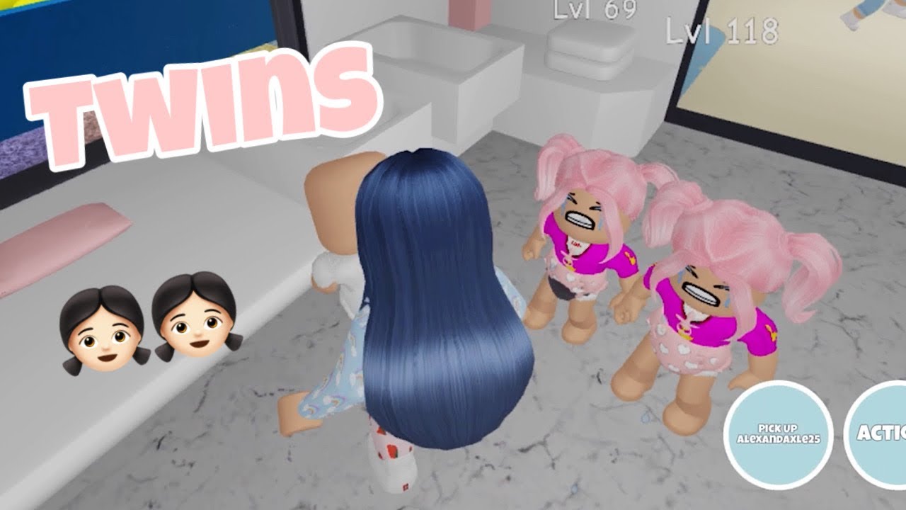 Alex and Her Twin Sister in Roblox Twilight Daycare