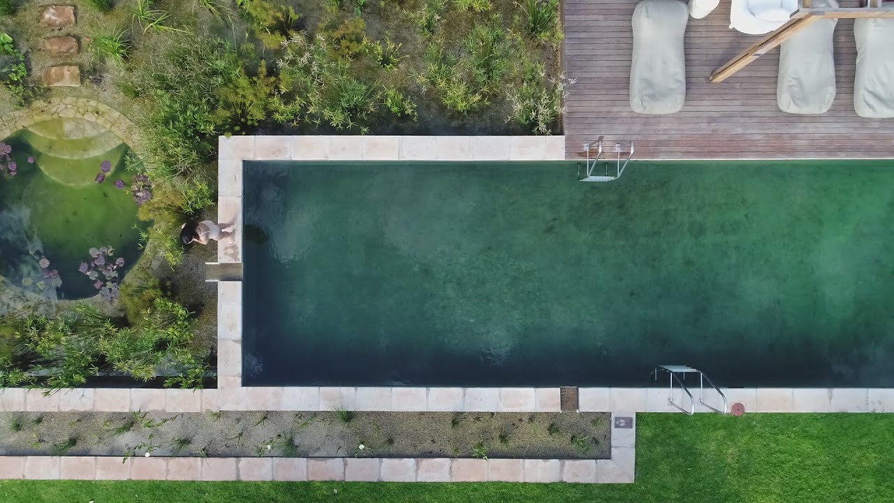 EcoPools - Aerial Shot Of EcoPool At The Hydro Eco Hotel In Stellenbosch