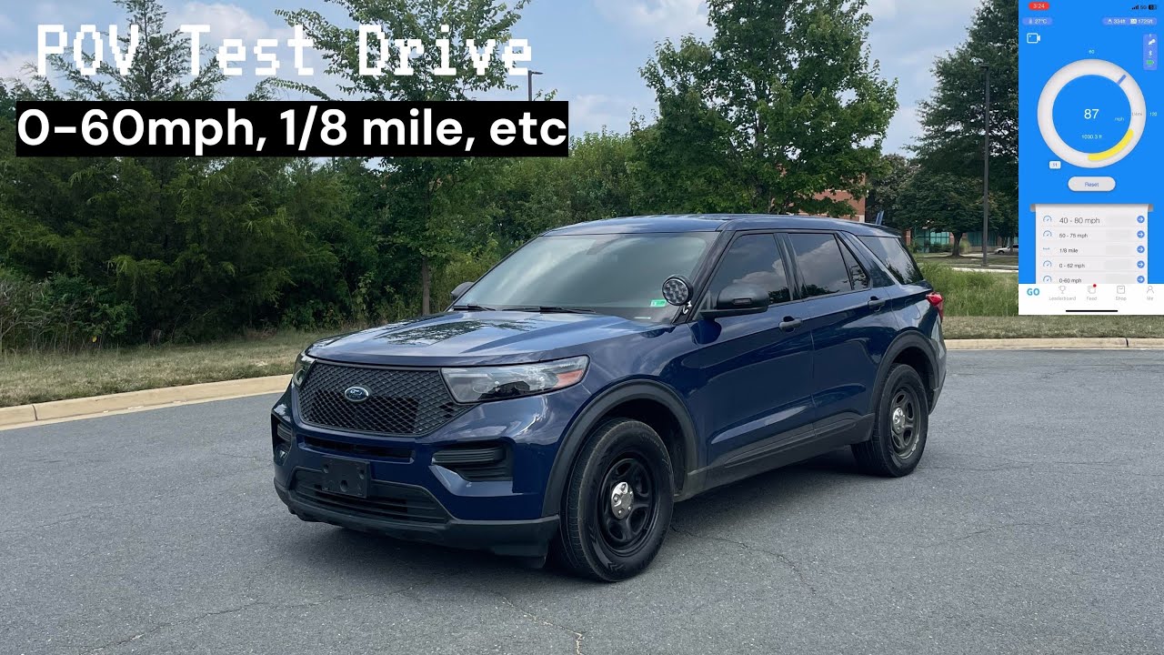 How Fast is a City Police SUV? Ford Police Interceptor Utility Hybrid 3.3L - POV Test Drive