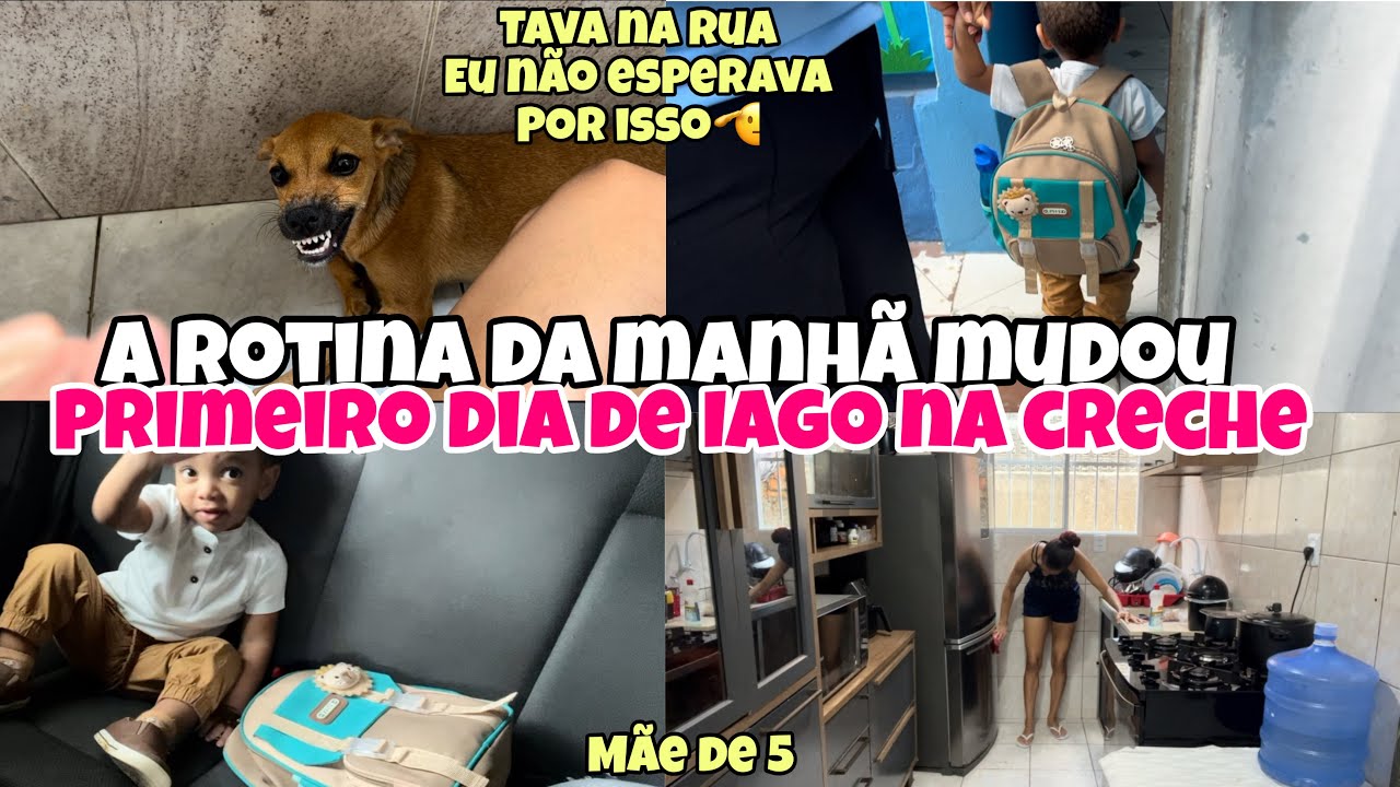 PRIMEIRO DIA DE IAGO NA CRECHE INTEGRAL🥹|MUDANDO A ROTINA DA MANHÃ|ORGANIZAÇÃO🏠