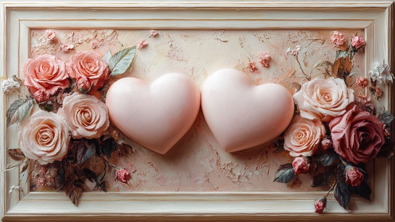 Soft Valentine Frame TV Art  2 Hours of Romantic Stillness  No Music 4K