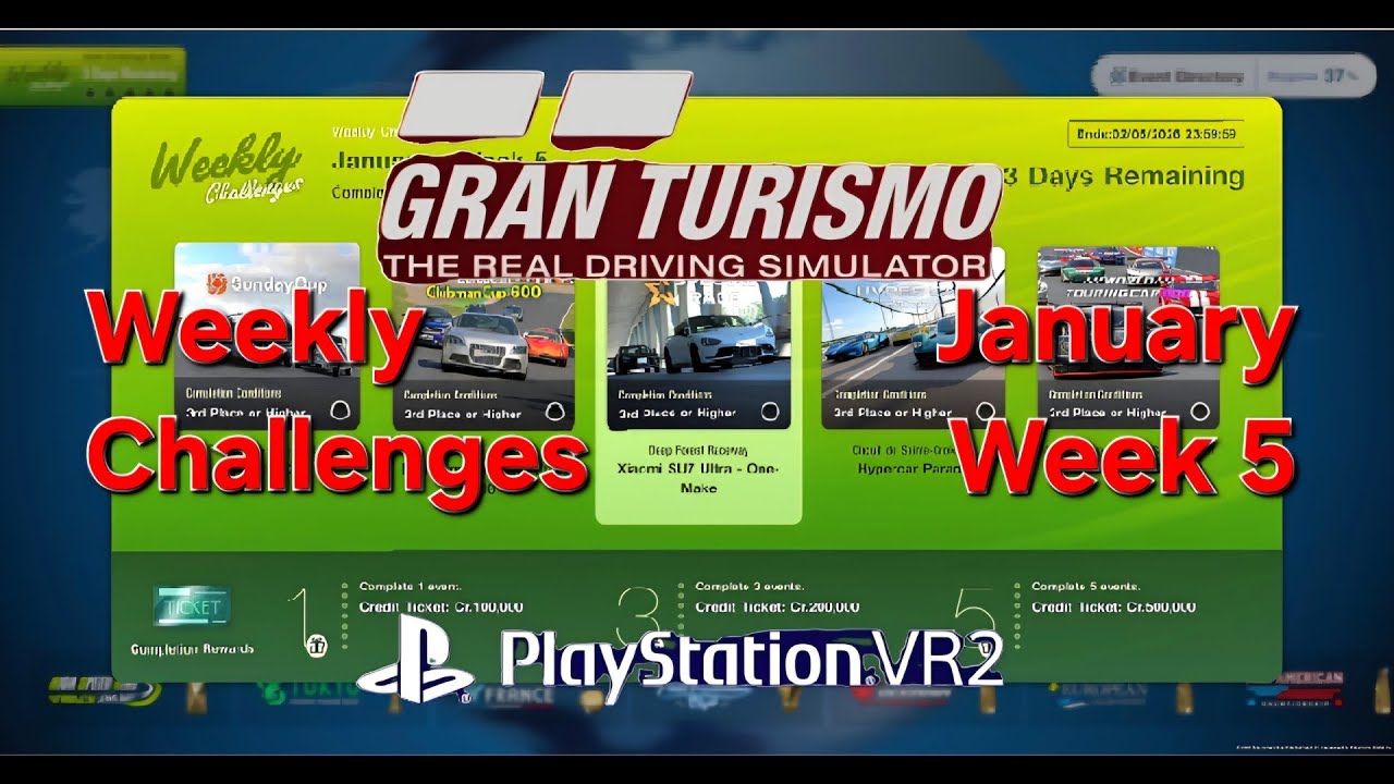 Gran Turismo 7 | Weekly Challenges | January : Week 5 ( Psvr2 )
