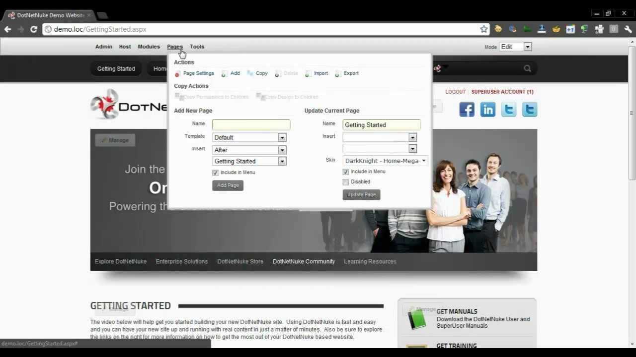DotNetNuke 6.1 Professional Edition Demonstration