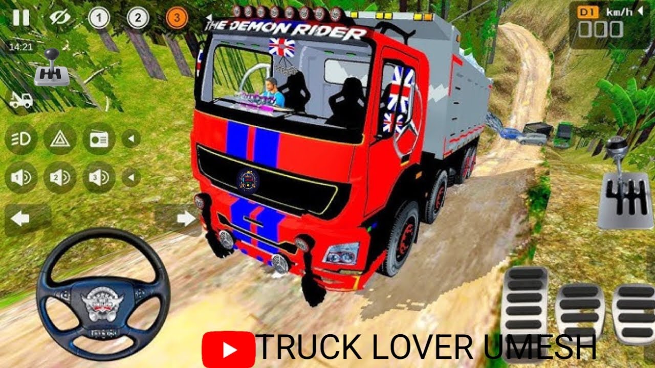 STONE DELIVERY TRUCK GAME 12X12 WHEELER TIPPER TRUCK DRIVING GAME BUS SIMULATOR INDONESIA OFF ROAD