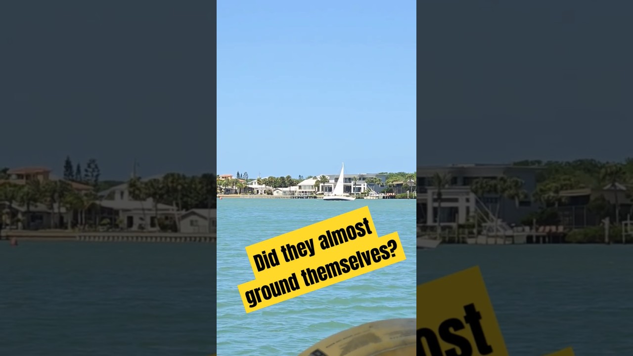 Sailboat Tack Goes Wrong! 😱 Almost Aground in the ICW! ⛵ #boatingworld #sailinglife