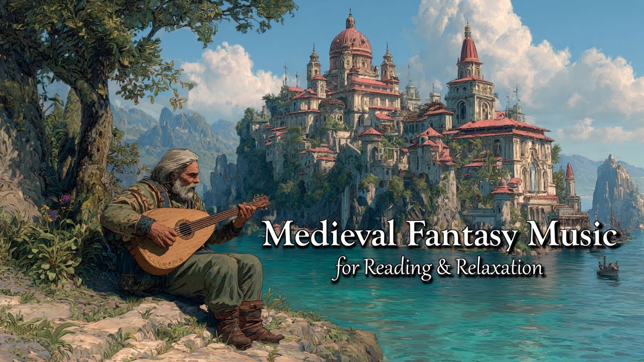 The Bard of Crimson Spires | 1 Hour | Calm Gentle Medieval Fantasy Music for Relaxation | D&D