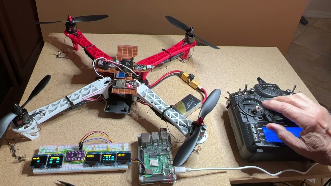 A DIY STM32 Drone using ESP32, Raspberry PI, SD, BNO055 and SBUS decoder:  Part 1 Concept & Test Env