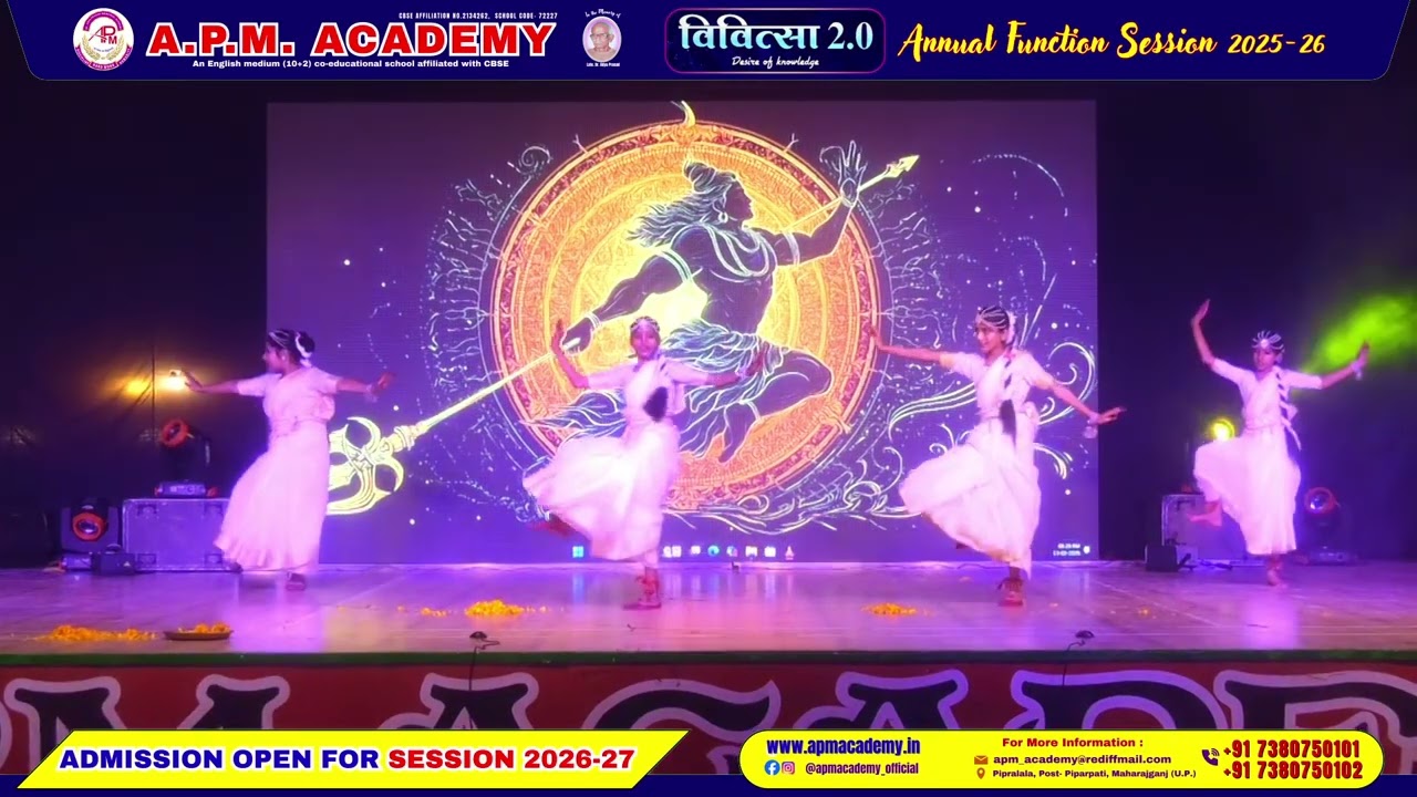 Grace & Rhythm on Stage | Dheem Ta Dare Semi-Classical Dance | Vivitsa 2.0 APM Academy Pipralala