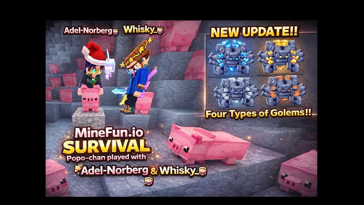 Minefun.io SURVIVAL🔥NEW UPDATE🔥 I played with administrators (After public release)#7 ポポちゃんサバイバルを凸#7