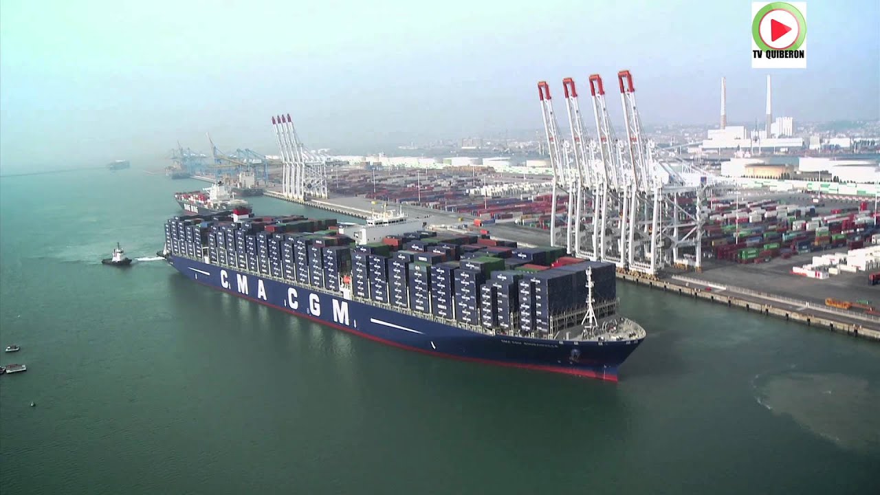 LE HAVRE  | 🛥️ Le CMA-CGM Bougainville porte-conteneurs Géant - MARSEILLE  Bretagne Télé