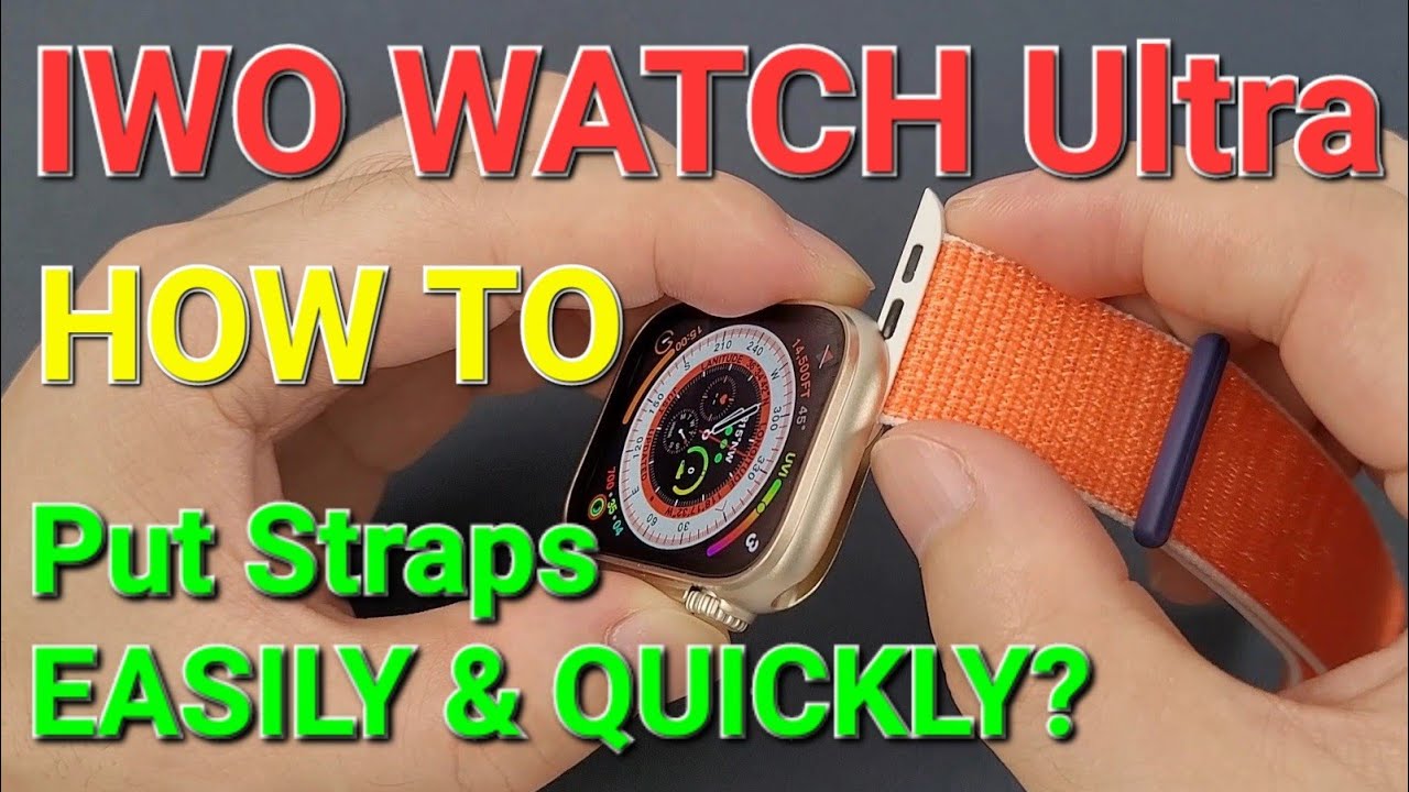 Умные часы серии IWO WATCH Ultra: как легко и быстро надеть ремешок? &mdash; Копия часов серии 8 Ultra