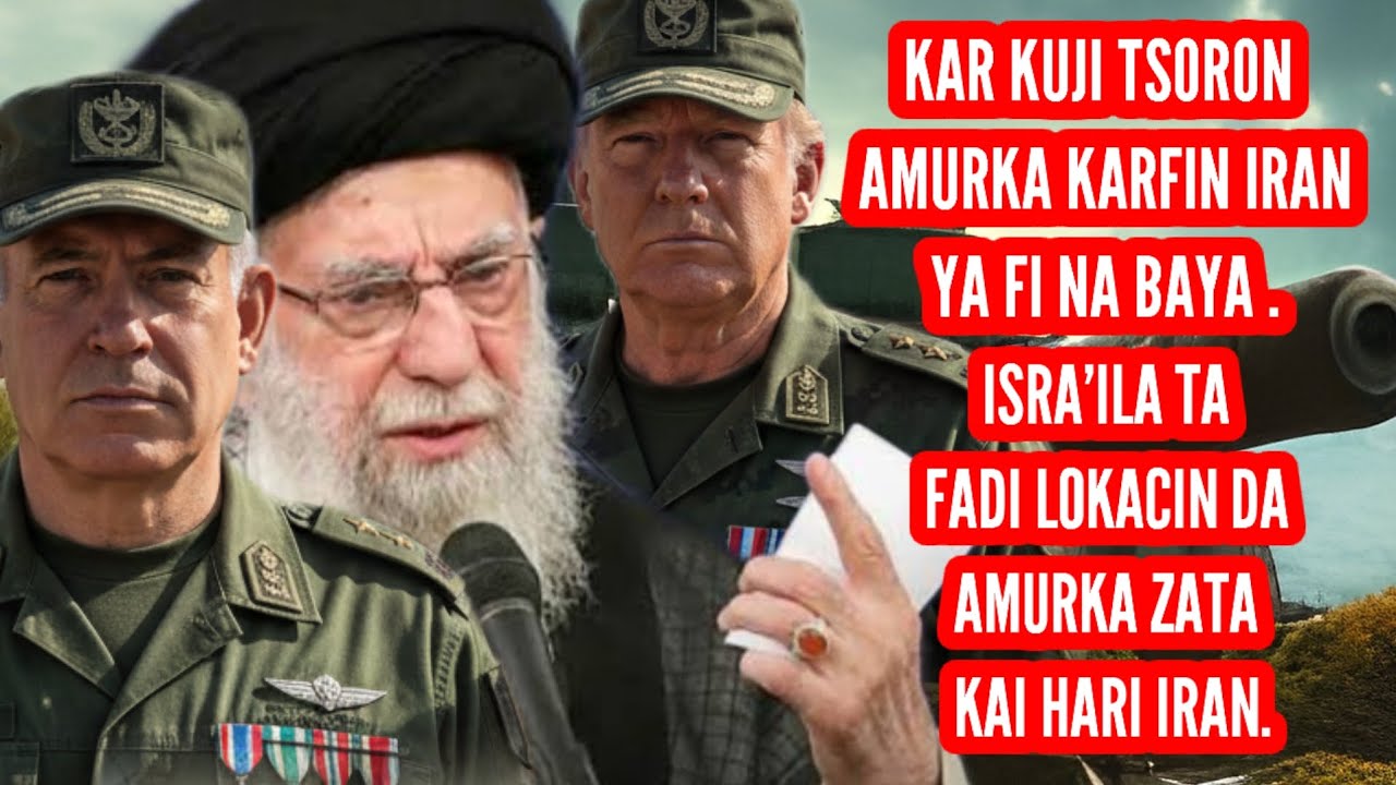 yanzu yanzu Iran ta rikita Amurka da isra'ila da sakon Ali kamina'iy, isra'ila ta fadi lokacin hari.