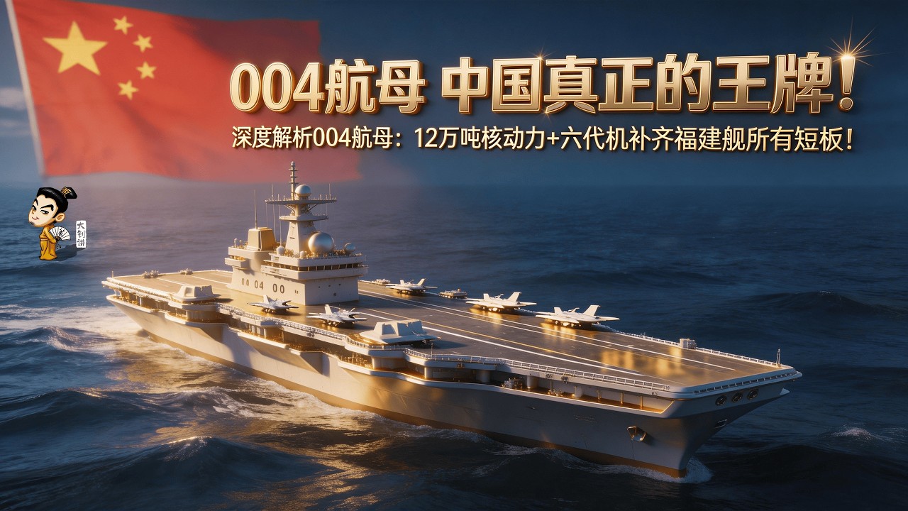 004航母~中國真正的王牌！深度解析004航空母艦：12萬噸核動力+六代機補齊福建艦所有短板！#004 #004航母 #中国崛起 #中国航母 #中国军工