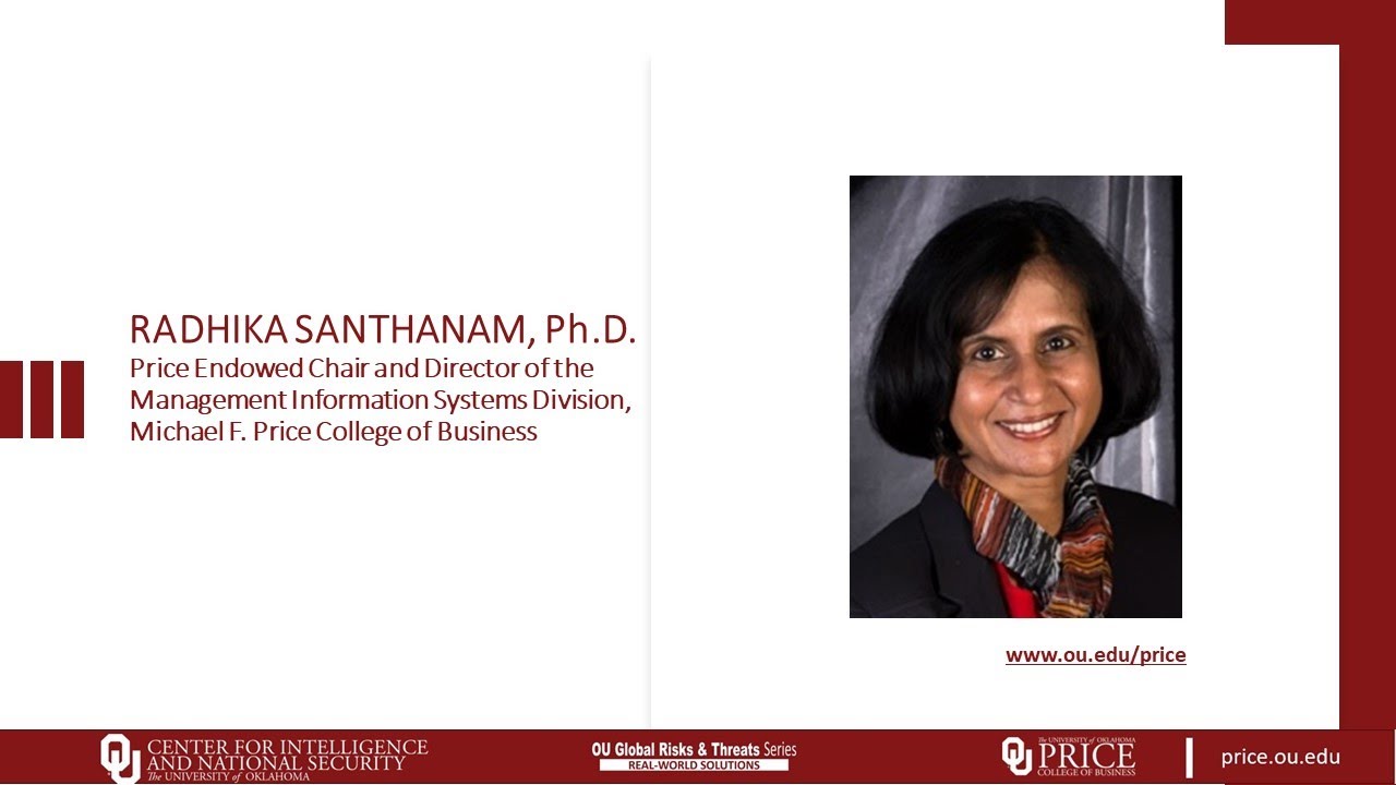 Radhika Santhanam, Ph.D., Michael F. Price Endowed Chair and Director of MIS Division