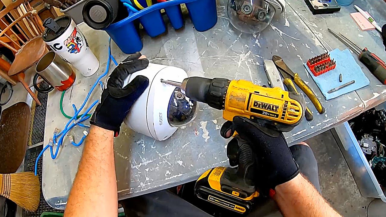 Taking Apart A Security Camera For Scrap