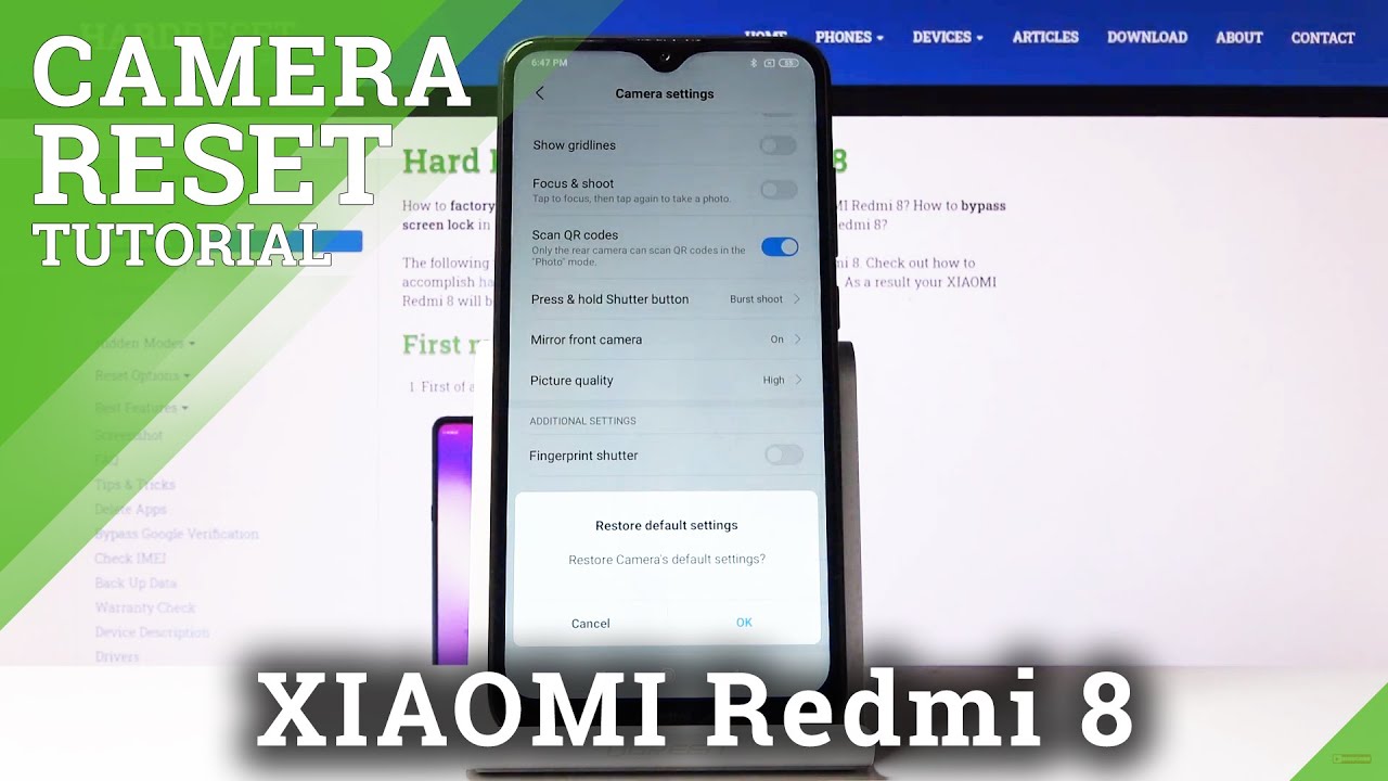 How to Reset Camera in XIAOMI Redmi 8 &ndash; Restore Camera Settings