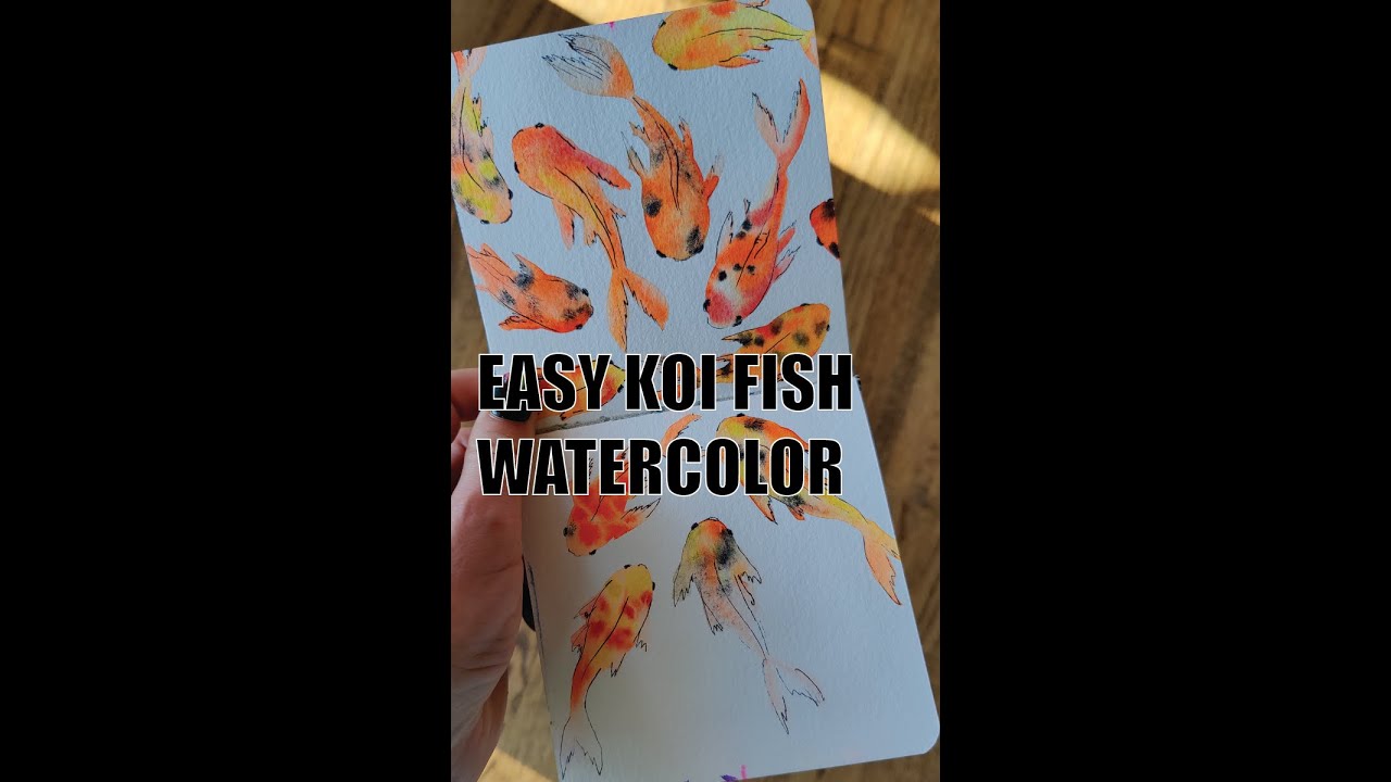 Easy Koi Fish Watercolor Sketchbook Painting