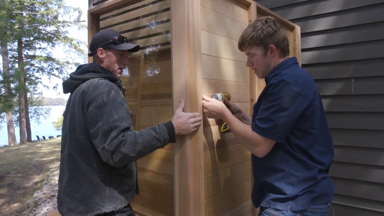 Pure Cube Outdoor Sauna Assembly