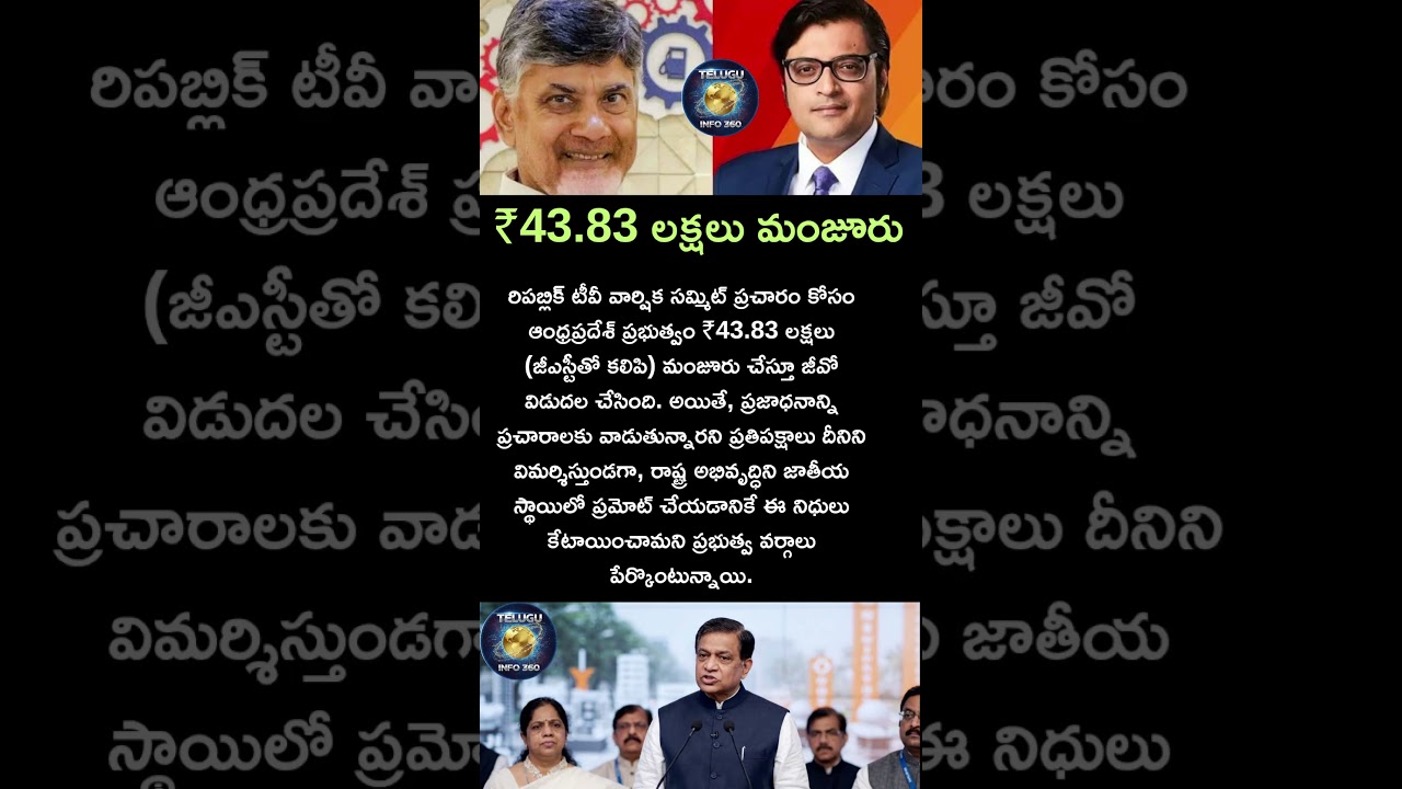₹43.83 లక్షలు మంజూరు#chandrababu#politics#telugu#shorts#today#news#todaynews#subscribe#share#youtube