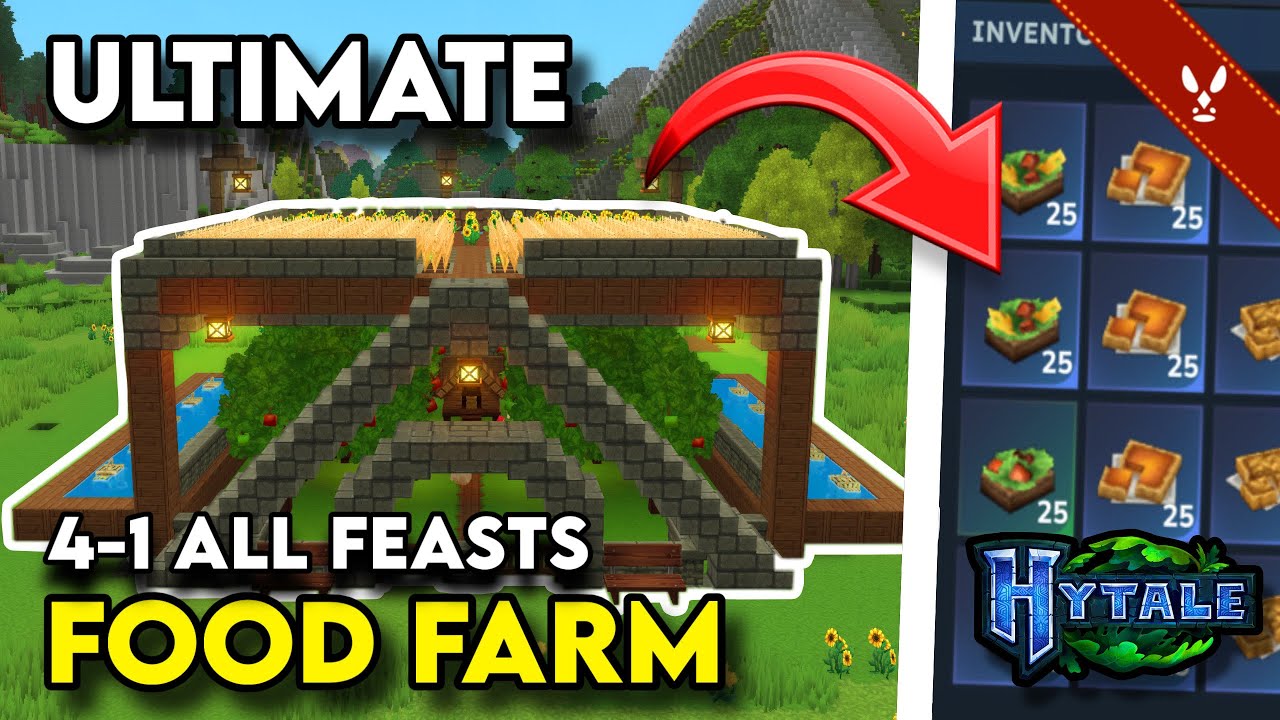Hytale's ULTIMATE 4-In-1 FEAST FARM Tutorial | Step-By-Step Guide For ALL Tier 3 Boosts