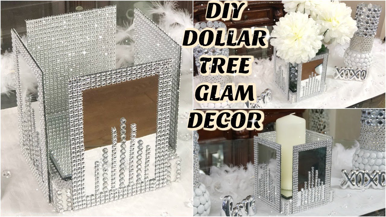 DIY DOLLAR TREE  GLAM MIRROR  DECOR | DIY GLAM HOME DECOR IDEAS