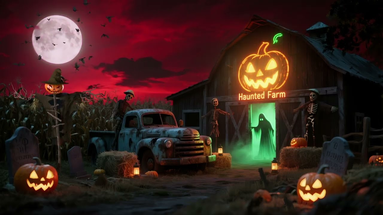 Жуткая ферма с привидениями 🌕 Атмосфера Хэллоуина