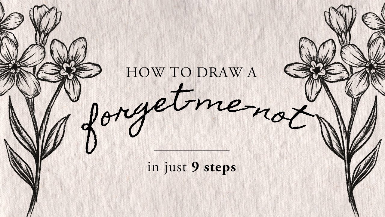 How To Draw Forget Me Not | Easy To Follow Step By Step, Real Time Tutorial
