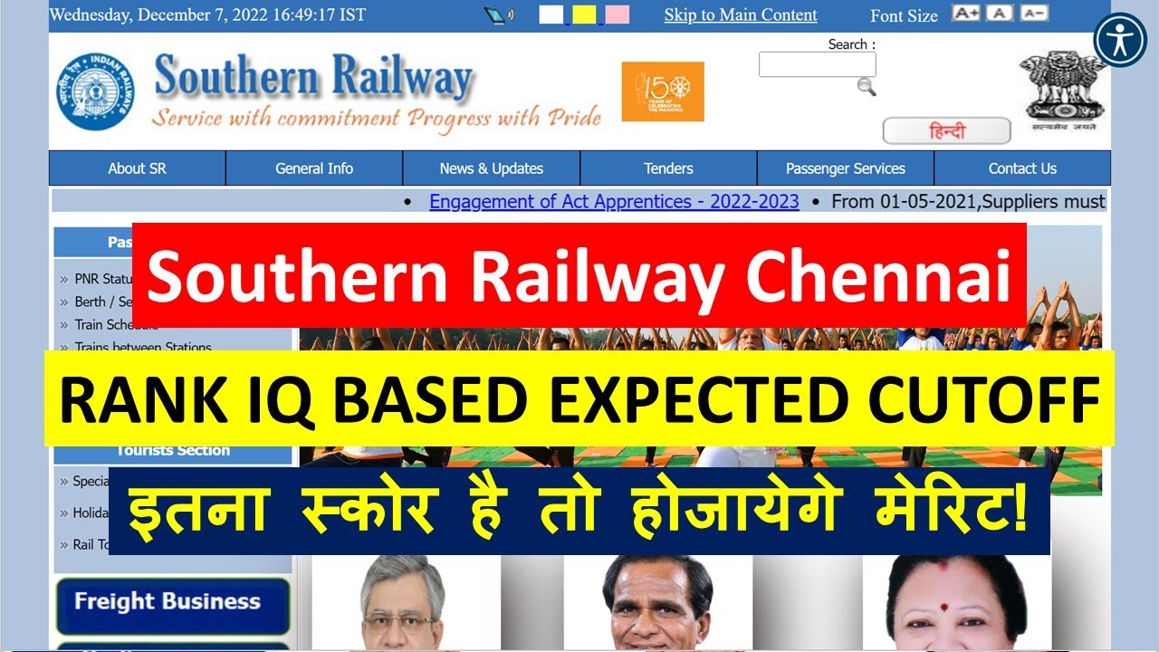 RRC Southern Railway Chennai GROUP D CUTOFF | RANK IQ DATA ANALYSIS
