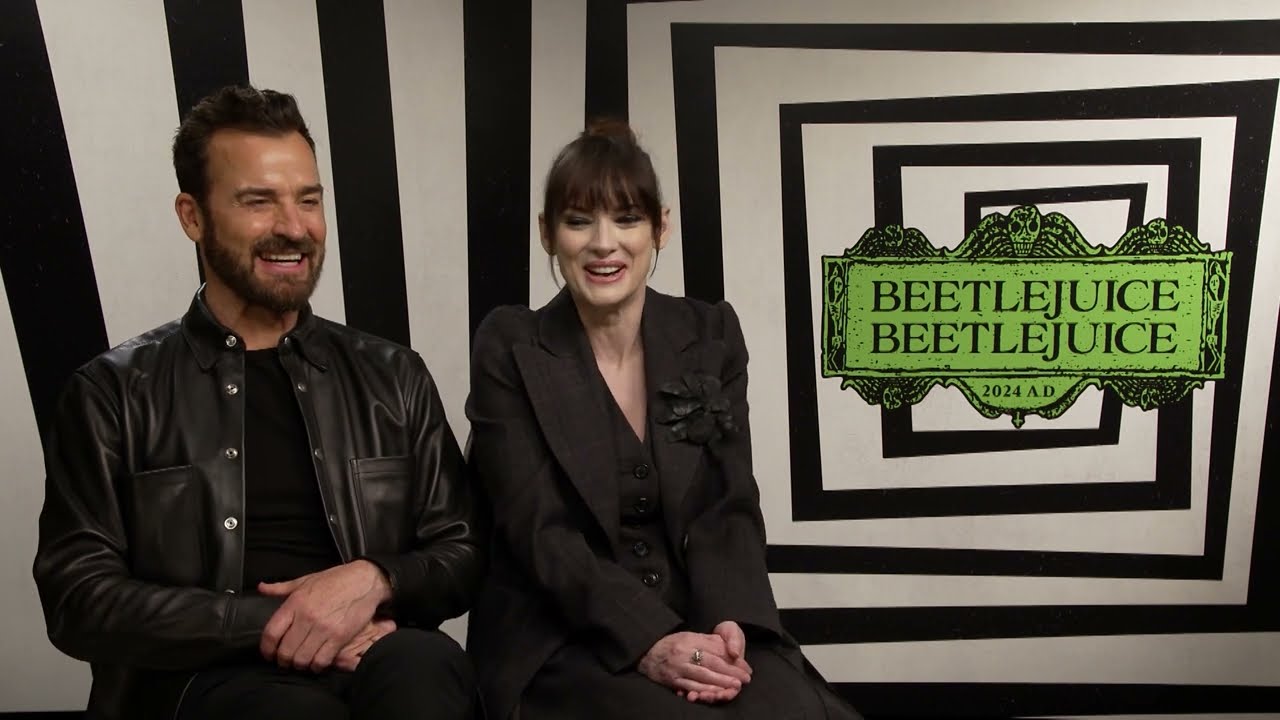 WINONA RYDER & JUSTIN THEROUX talking about the after life BEETLEJUICE BEETLEJUICE Interview funny