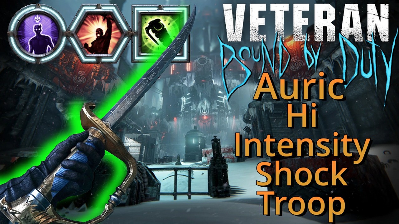 Auric Clandestium Gloriana: Champion Gunner Vet Dueling Sword/Boltgun - Darktide 40k