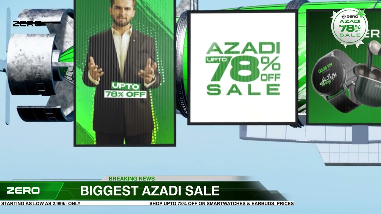 Shop up-to 78% Off on Zero's Azadi Sale