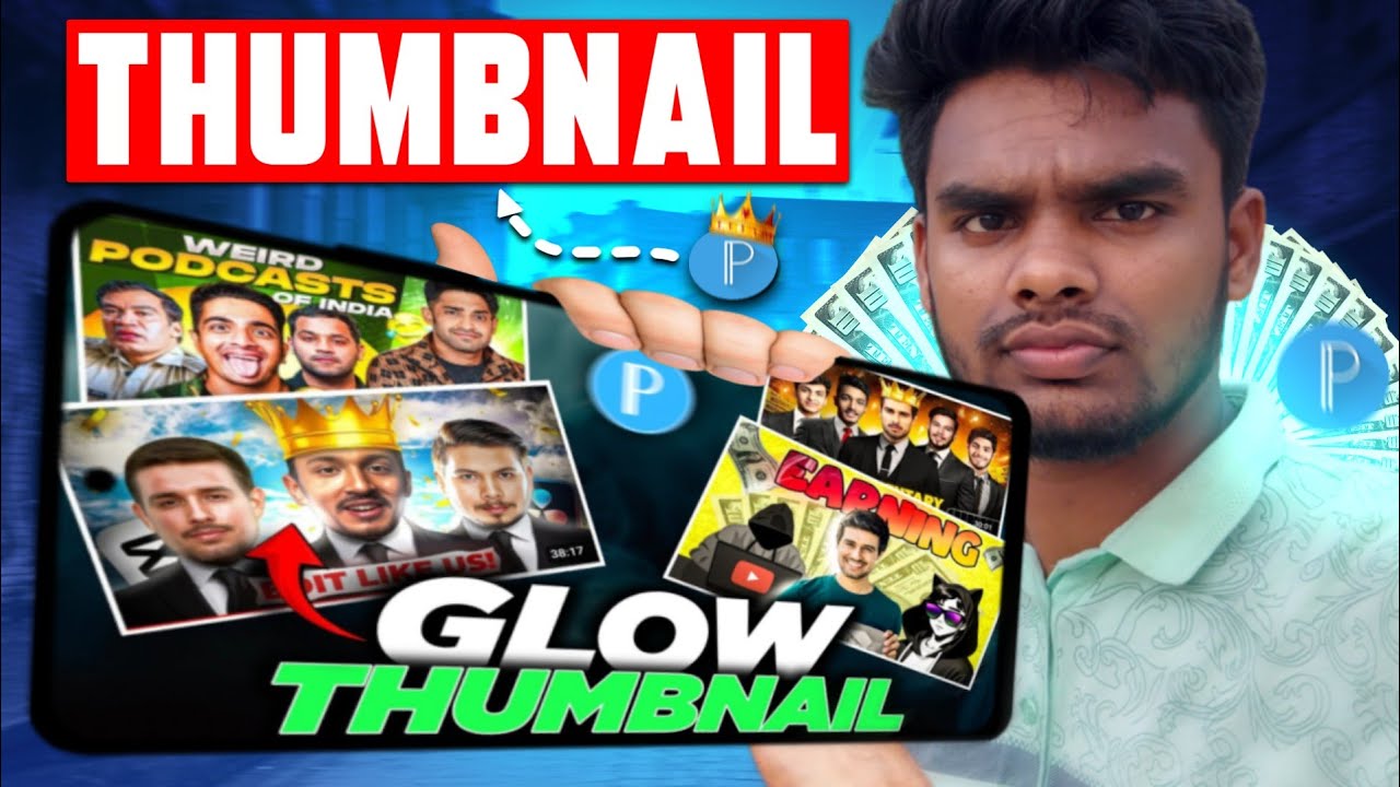 মোবাইলে ইউটিউব থাম্বনেইল ডিজাইন | Make Professional Glow Thumbnail on Phone 2026
