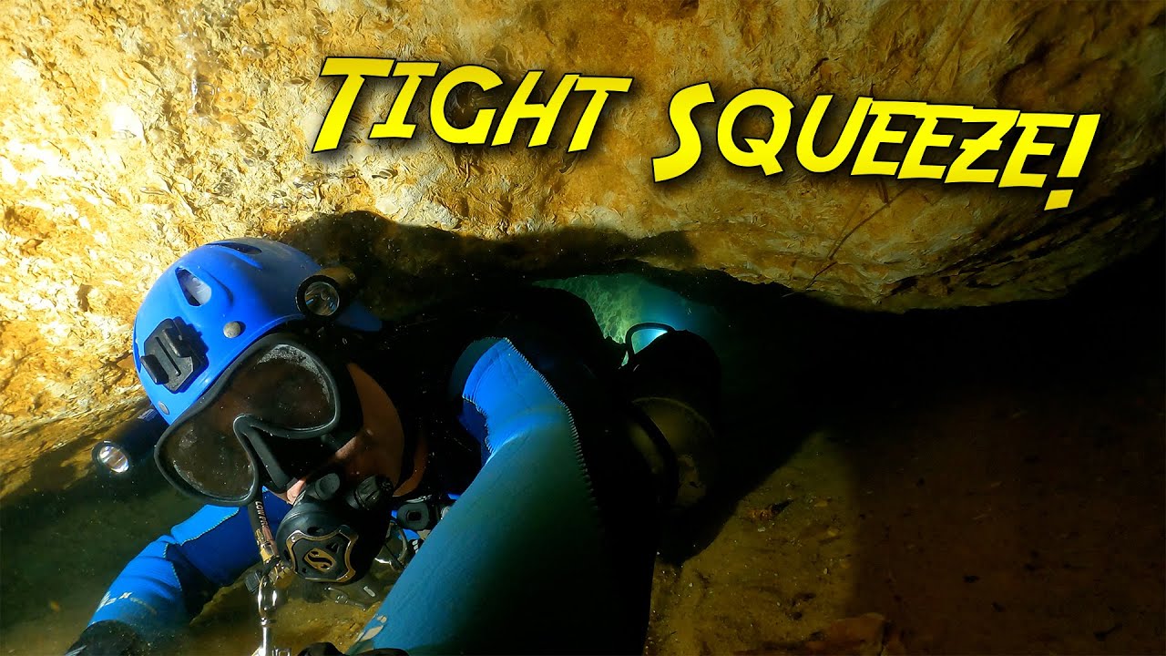 Cave Diving in GATOR HOLE (Very tight squeeze!)