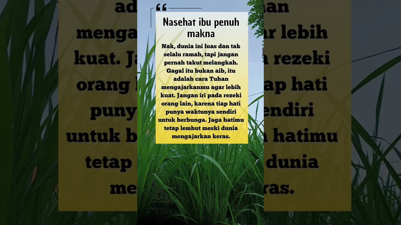 Nasehat ibu untuk anaknya _ pesan bijak seorang ibu _ kata-kata seorang ibu #quotes#doakeduaorangtua