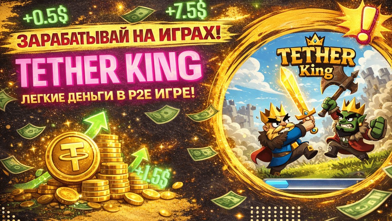 TETHER KING — ИГРА, КОТОРАЯ ПЛАТИТ 💸 ЗАРАБОТОК С НУЛЯ (P2E)