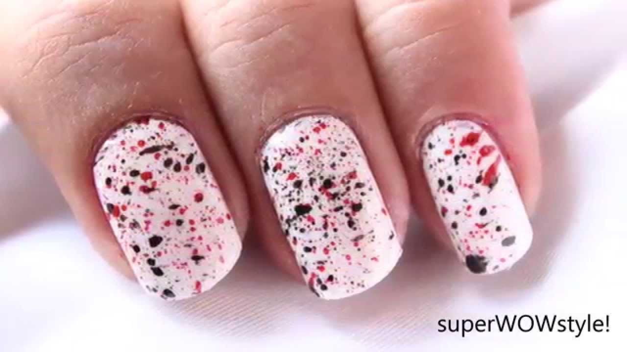 Spray Painting ✦ Splatter Nail Art Tutorial & Easy Nail Designs
