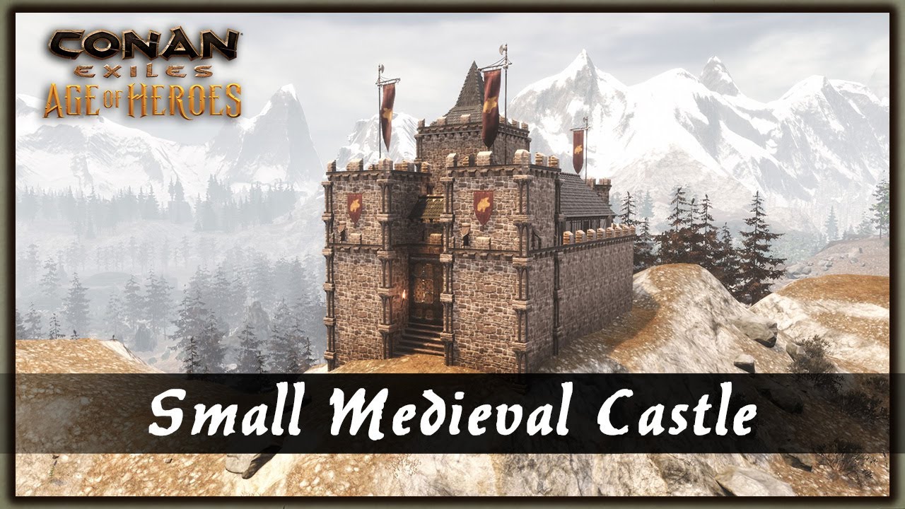 HOW TO BUILD A SMALL MEDIEVAL CASTLE [SPEED BUILD] - CONAN EXILES