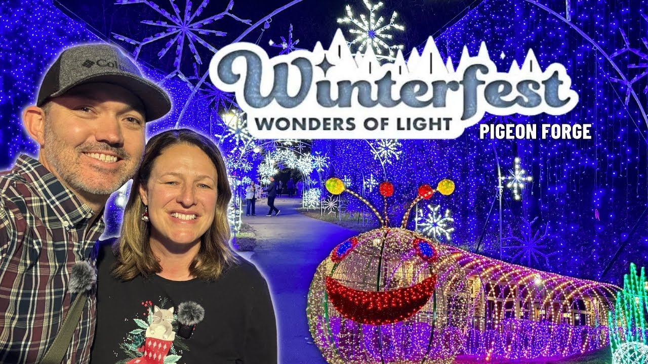 Pigeon Forge's Winterfest Wonders of Light Walking Trail Full Tour