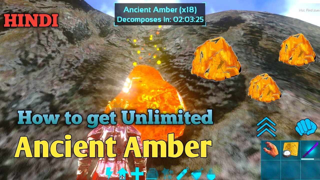 How to Farm Unlimited Ancient Amber After Update |Ark Survival Evolved Mobile : Pve Server | Hindi