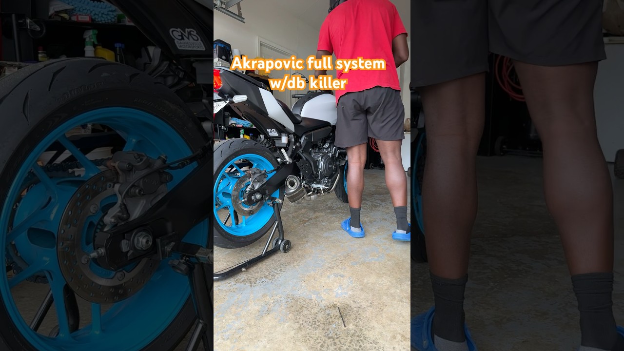 2025 MT 07| AKRAPOVIC FULL SYSTEM W/DB KILLER #mt07 #yamahamt7 #akrapovic