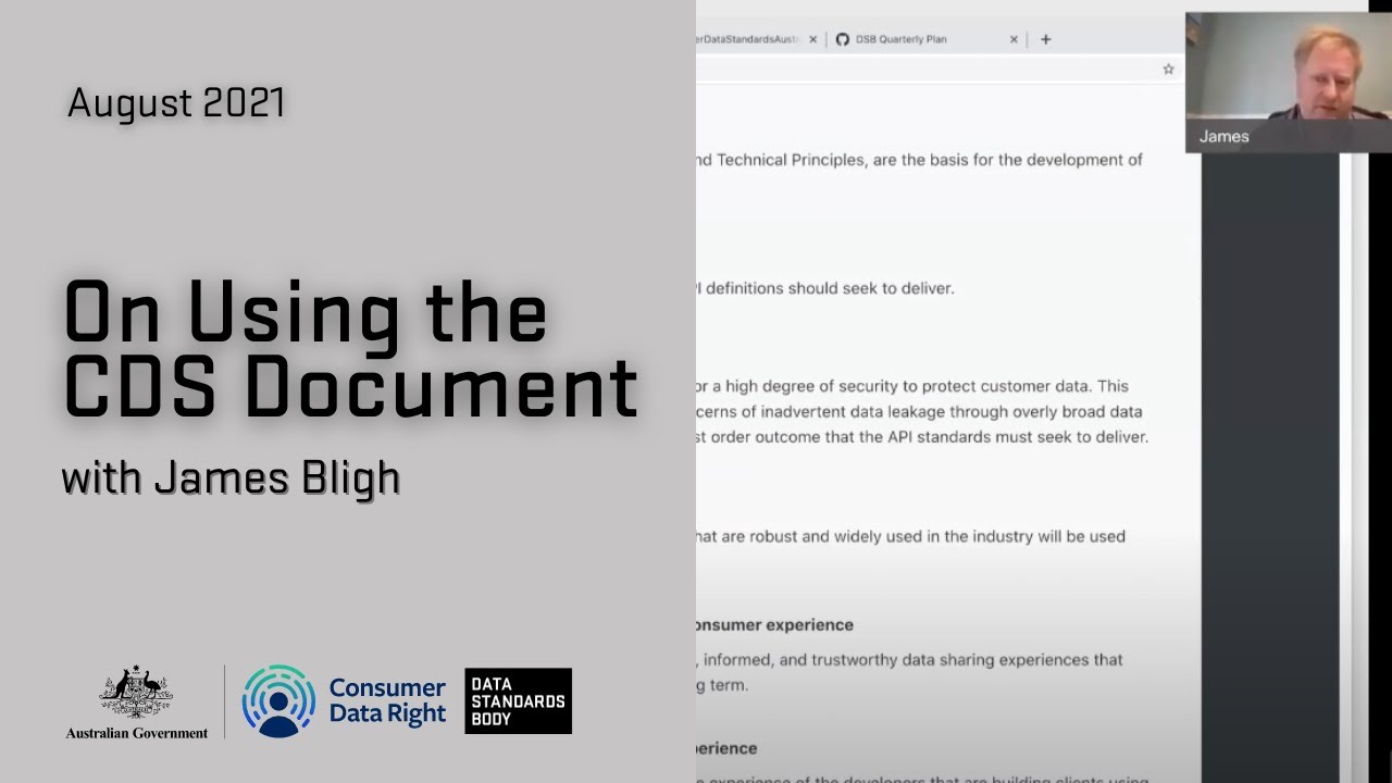 [2] On Using the CDS Document - with James Bligh (31/08/2021)